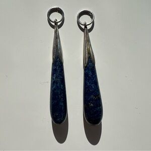Vintage lapis lazuli drop earrings